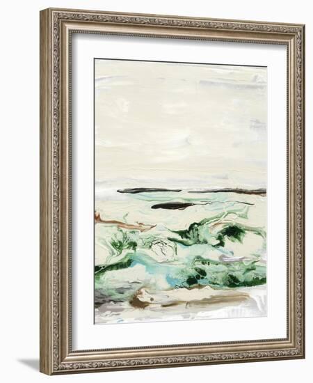 Mint & Aqua Horizon II-Lila Bramma-Framed Art Print