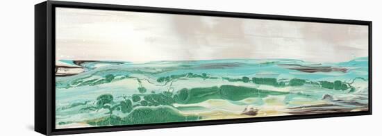 Mint & Aqua Horizon III-Lila Bramma-Framed Stretched Canvas