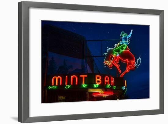 Mint Bar Neon Sheridan Wyoming-Steve Gadomski-Framed Photographic Print
