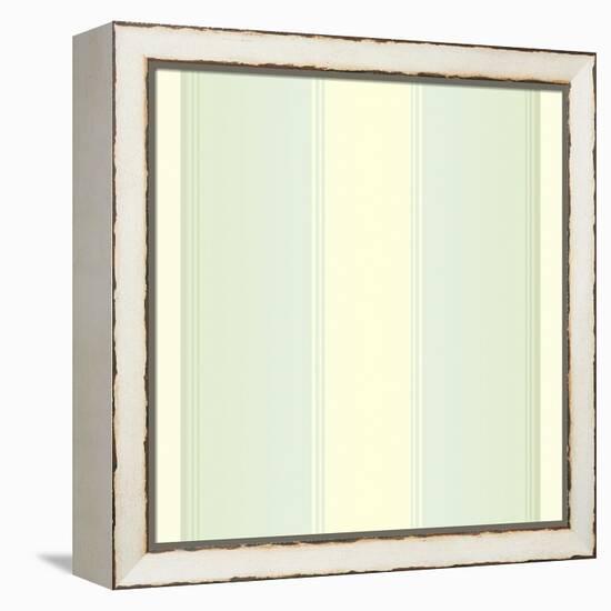 Mint Cream Stripes-Tina Lavoie-Framed Premier Image Canvas