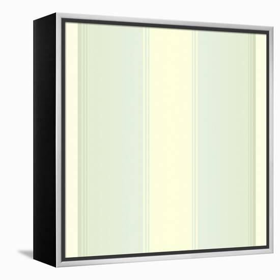 Mint Cream Stripes-Tina Lavoie-Framed Premier Image Canvas