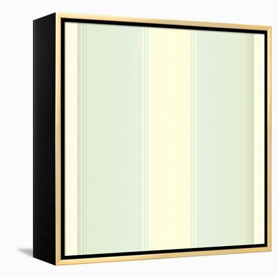 Mint Cream Stripes-Tina Lavoie-Framed Premier Image Canvas