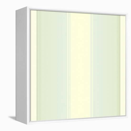 Mint Cream Stripes-Tina Lavoie-Framed Premier Image Canvas