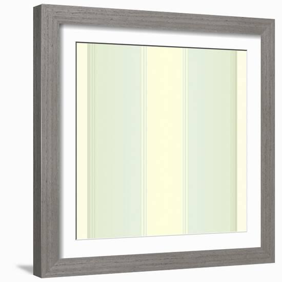 Mint Cream Stripes-Tina Lavoie-Framed Giclee Print