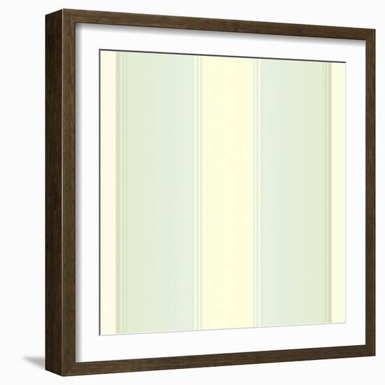 Mint Cream Stripes-Tina Lavoie-Framed Giclee Print