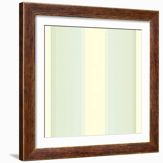 Mint Cream Stripes-Tina Lavoie-Framed Giclee Print