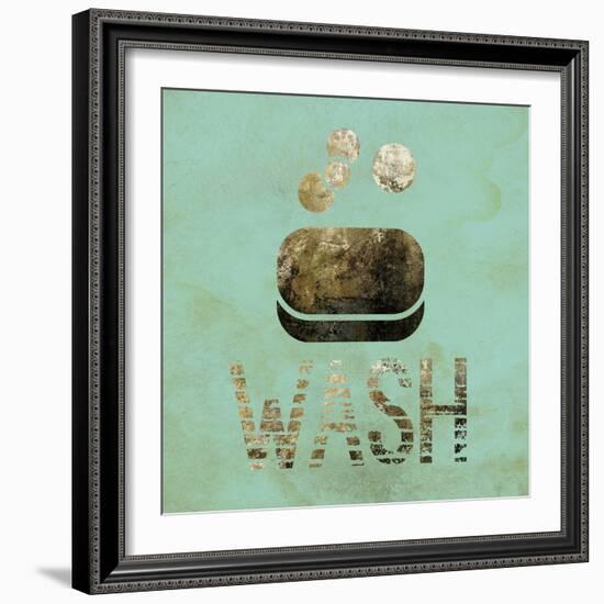 Mint Glitz Bath 1-Melody Hogan-Framed Art Print