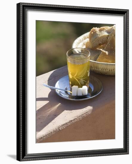 Mint Tea and Bread for Breakfast, Ait Benhaddou, South of the High Atlas, Morocco-Walter Bibikow-Framed Photographic Print