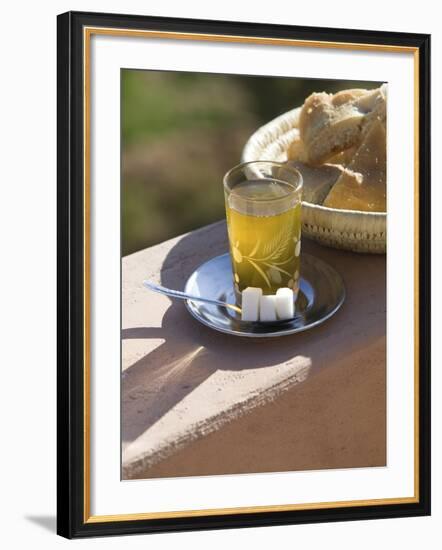 Mint Tea and Bread for Breakfast, Ait Benhaddou, South of the High Atlas, Morocco-Walter Bibikow-Framed Photographic Print