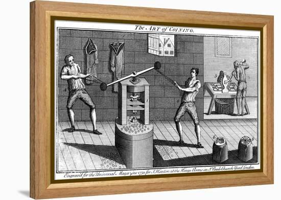 Minting Coins, 1750-null-Framed Premier Image Canvas