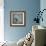 Minty Blue Peony-Angela Bawden-Framed Art Print displayed on a wall