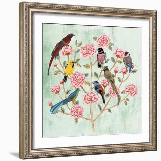 Minty Chinoiserie I-Melissa Wang-Framed Art Print