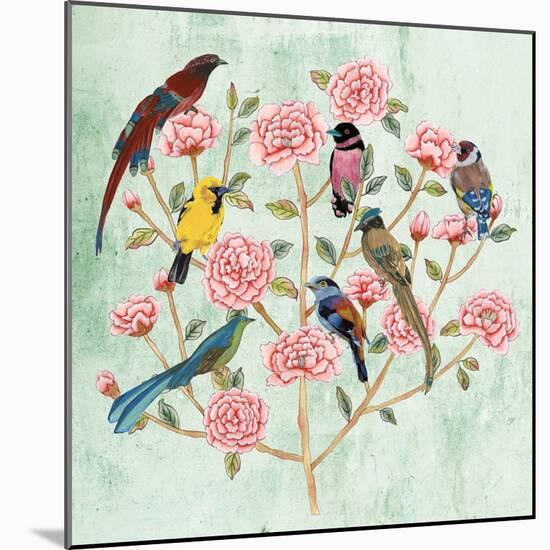 Minty Chinoiserie I-Melissa Wang-Mounted Art Print