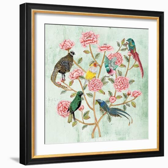 Minty Chinoiserie II-Melissa Wang-Framed Art Print