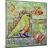 Minty Green Bird Print of a Painting-Blenda Tyvoll-Mounted Art Print