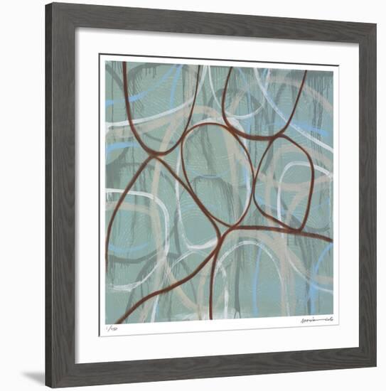 Minty Pebble-Maria Lobo-Framed Giclee Print