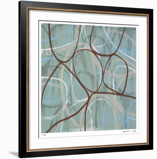 Minty Pebble-Maria Lobo-Framed Giclee Print