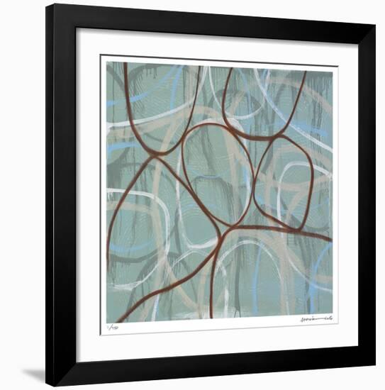 Minty Pebble-Maria Lobo-Framed Giclee Print