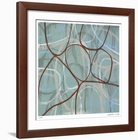 Minty Pebble-Maria Lobo-Framed Giclee Print