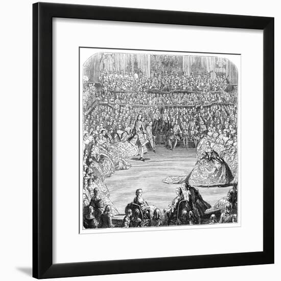 Minuet Dancer and the King, 1754-Charles Nicolas Cochin-Framed Giclee Print