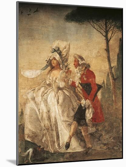 Minuet in Villa-Giandomenico Tiepolo-Mounted Giclee Print