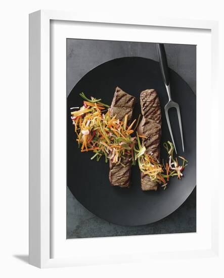 Minute Filets with Pickled Vegetables - Conde Nast Collection-null-Framed Photographic Print