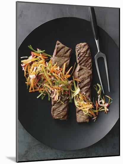 Minute Filets with Pickled Vegetables - Conde Nast Collection-null-Mounted Photographic Print