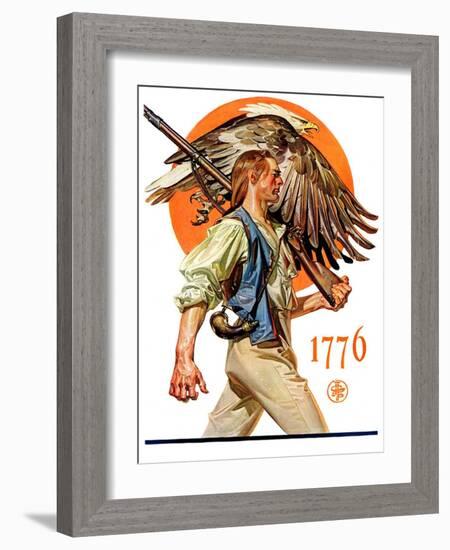 "Minute Man,"June 29, 1929-Joseph Christian Leyendecker-Framed Giclee Print