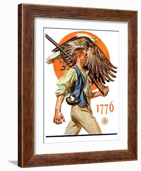 "Minute Man,"June 29, 1929-Joseph Christian Leyendecker-Framed Giclee Print