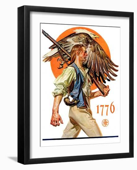 "Minute Man,"June 29, 1929-Joseph Christian Leyendecker-Framed Giclee Print