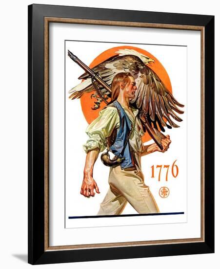 "Minute Man,"June 29, 1929-Joseph Christian Leyendecker-Framed Giclee Print