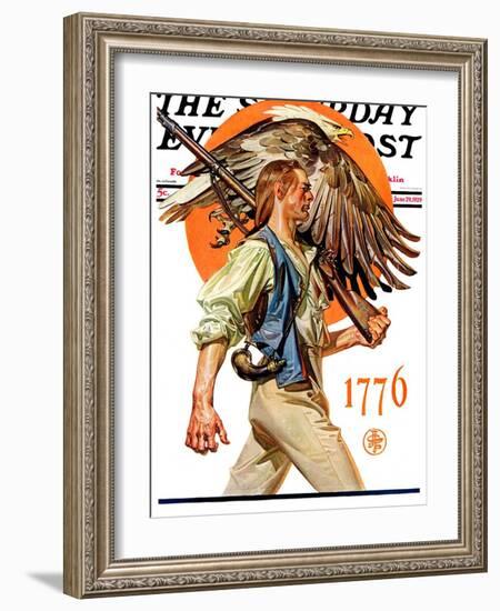 "Minute Man," Saturday Evening Post Cover, June 29, 1929-Joseph Christian Leyendecker-Framed Giclee Print