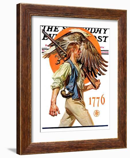 "Minute Man," Saturday Evening Post Cover, June 29, 1929-Joseph Christian Leyendecker-Framed Giclee Print