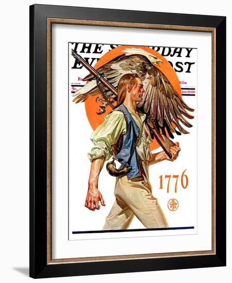 "Minute Man," Saturday Evening Post Cover, June 29, 1929-Joseph Christian Leyendecker-Framed Giclee Print