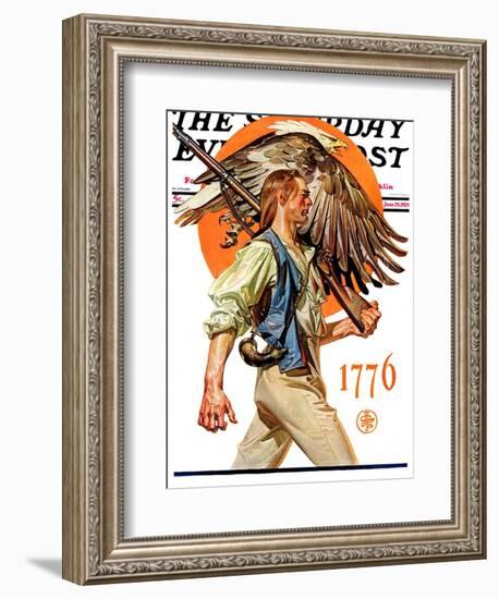 "Minute Man," Saturday Evening Post Cover, June 29, 1929-Joseph Christian Leyendecker-Framed Giclee Print