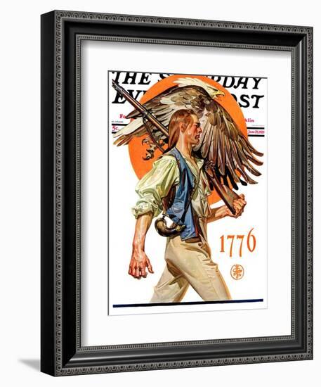 "Minute Man," Saturday Evening Post Cover, June 29, 1929-Joseph Christian Leyendecker-Framed Giclee Print