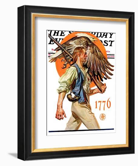 "Minute Man," Saturday Evening Post Cover, June 29, 1929-Joseph Christian Leyendecker-Framed Giclee Print