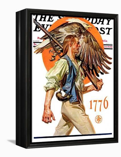 "Minute Man," Saturday Evening Post Cover, June 29, 1929-Joseph Christian Leyendecker-Framed Premier Image Canvas