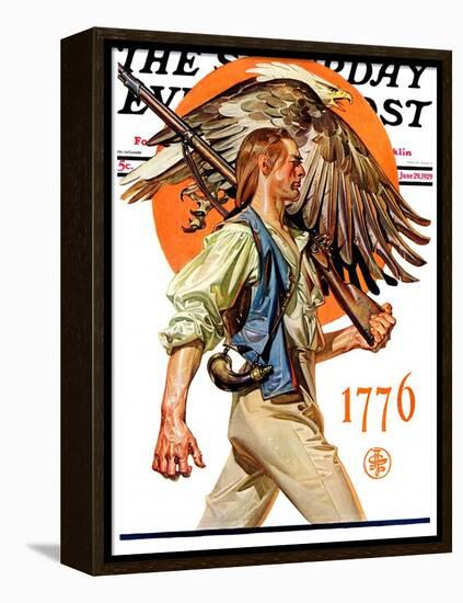 "Minute Man," Saturday Evening Post Cover, June 29, 1929-Joseph Christian Leyendecker-Framed Premier Image Canvas