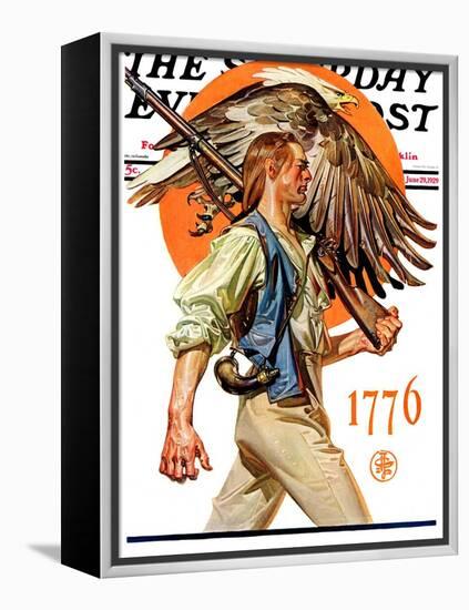 "Minute Man," Saturday Evening Post Cover, June 29, 1929-Joseph Christian Leyendecker-Framed Premier Image Canvas