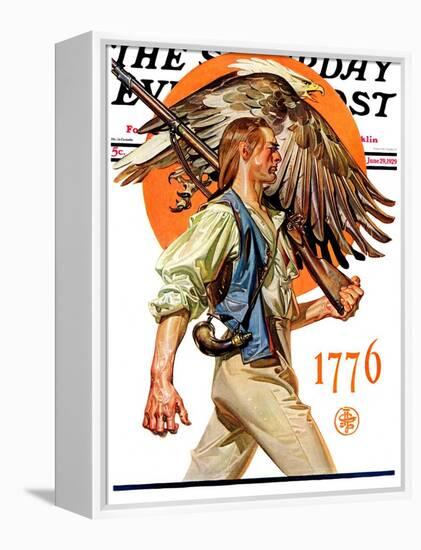 "Minute Man," Saturday Evening Post Cover, June 29, 1929-Joseph Christian Leyendecker-Framed Premier Image Canvas