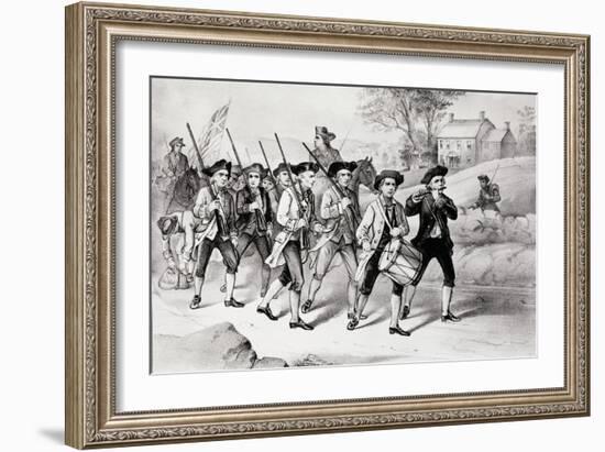 Minute Men on the March Print-null-Framed Giclee Print