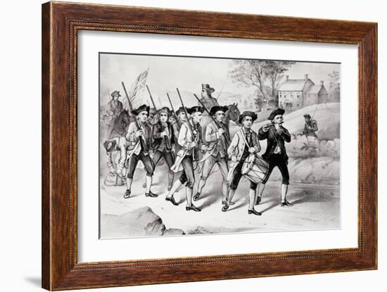 Minute Men on the March Print-null-Framed Giclee Print