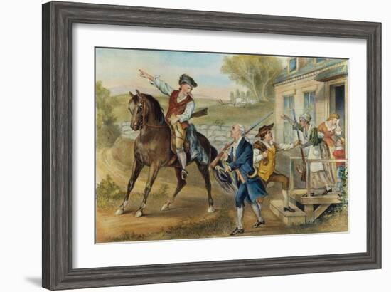 Minutemen, 1776-Currier & Ives-Framed Giclee Print