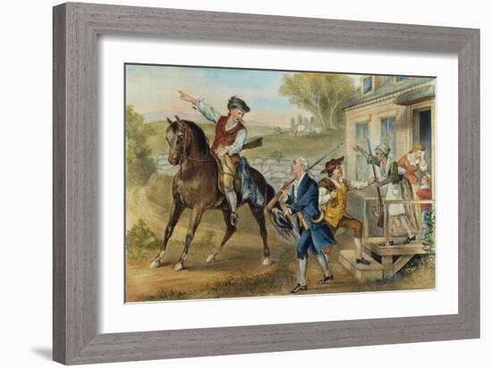 Minutemen, 1776-Currier & Ives-Framed Giclee Print