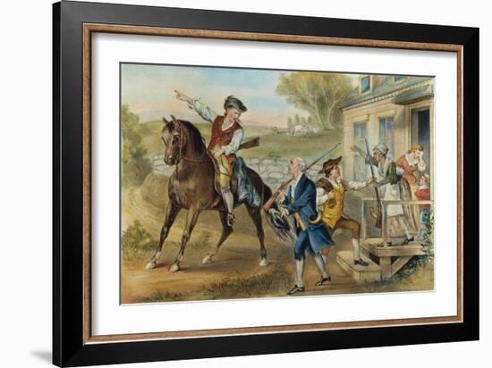 Minutemen, 1776-Currier & Ives-Framed Giclee Print