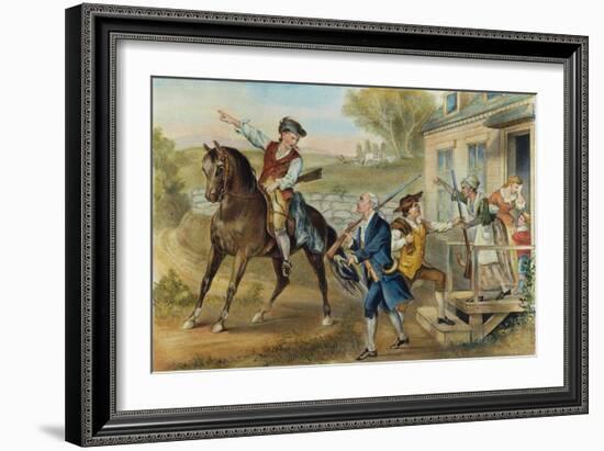 Minutemen, 1776-Currier & Ives-Framed Giclee Print