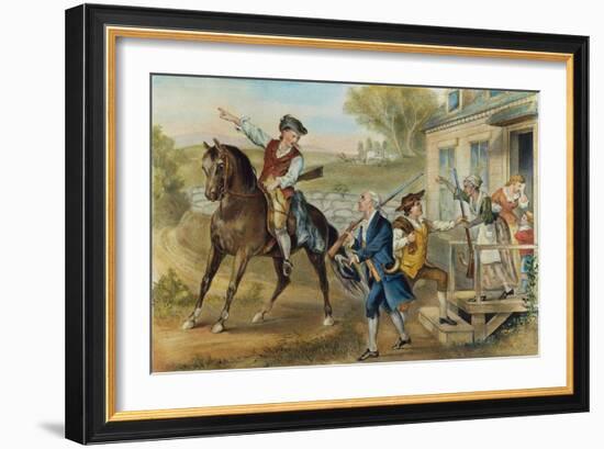 Minutemen, 1776-Currier & Ives-Framed Giclee Print