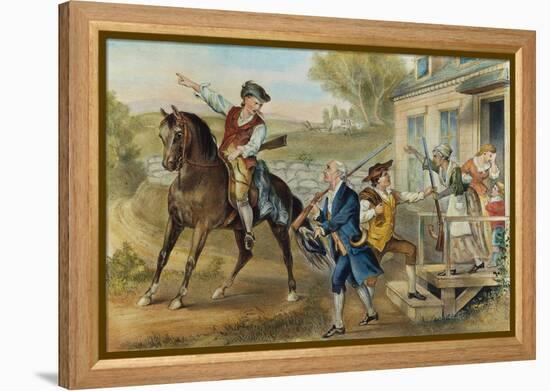 Minutemen, 1776-Currier & Ives-Framed Premier Image Canvas