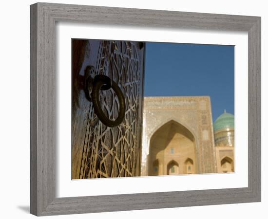 Mir-I-Arab Medressa, UNESCO World Heritage Site, Bukhara, Uzbekistan, Central Asia-Michael Runkel-Framed Photographic Print